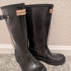 Hunter Original Kids Rain Boots – Black – Size EU 32 / US 1
